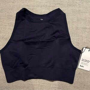Knix Good to Go High Neck Seamless Bra - size M, Twilight Navy